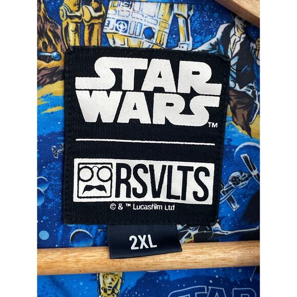 NWOT RSVLTS Limited Edition Star Wars New Hope Short Sleeve Shirt 2XL - Picture 8 of 10